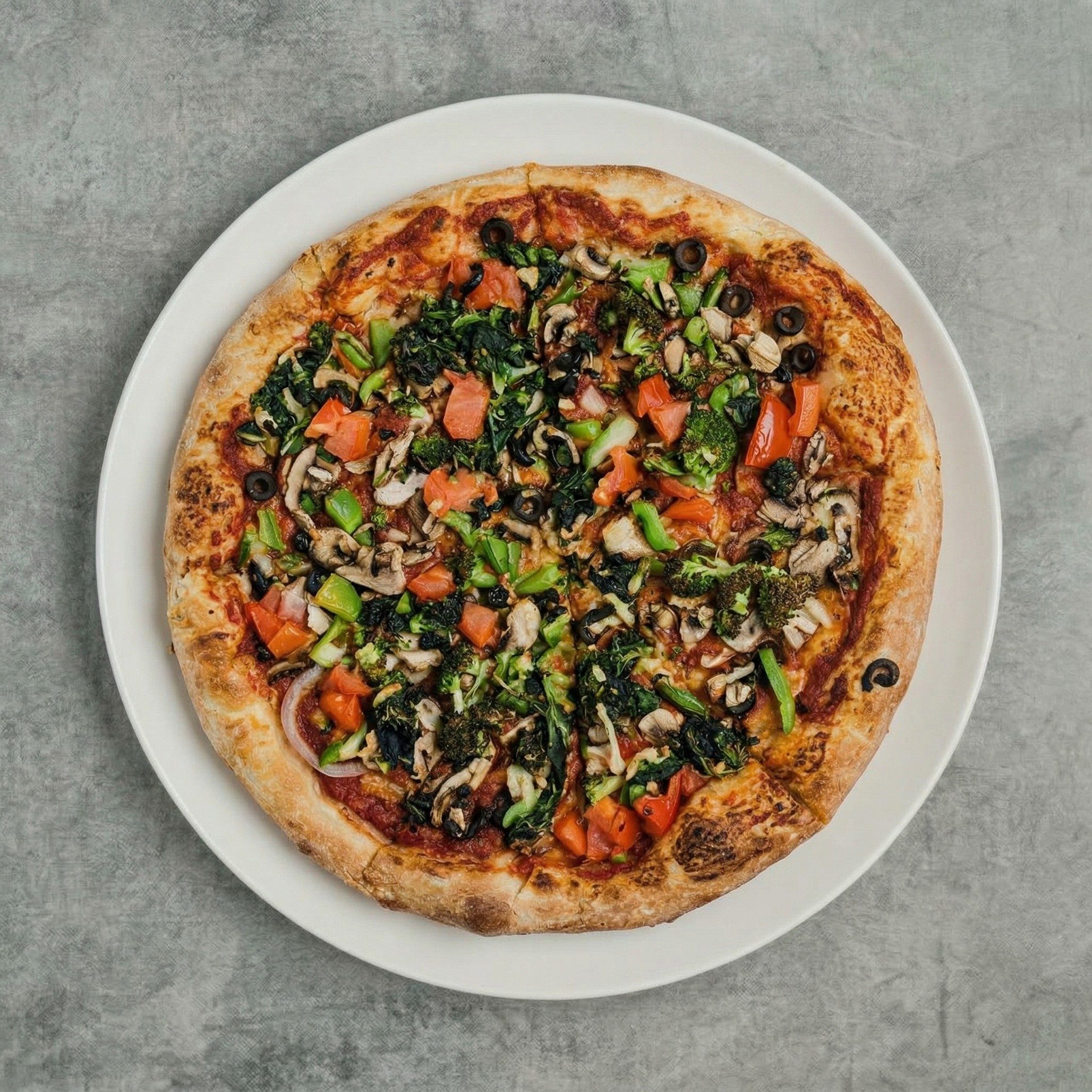 14" Vegan Specialty Pizza.