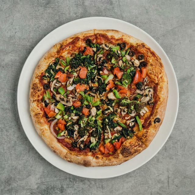 14" Vegan Specialty Pizza.