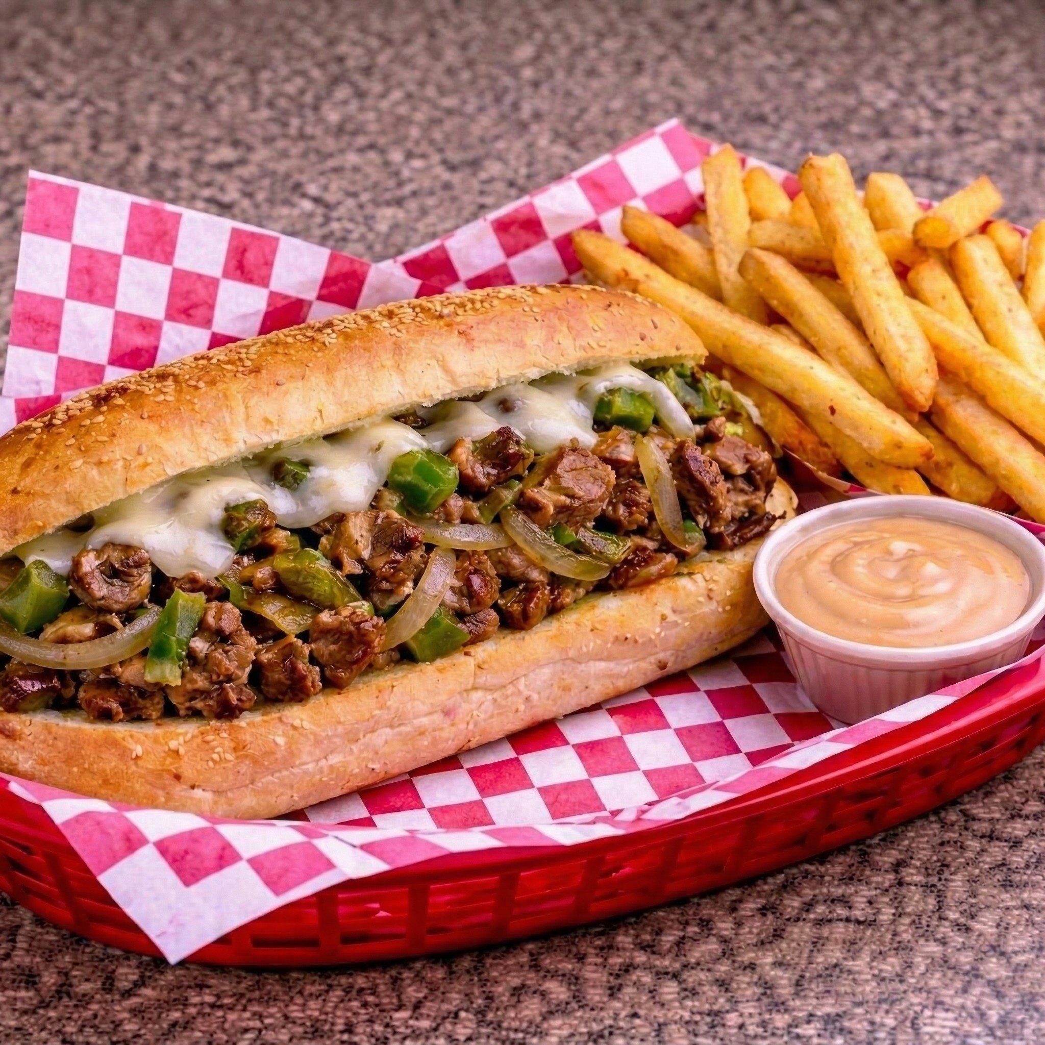 Philly Cheesesteak Hot Sub.