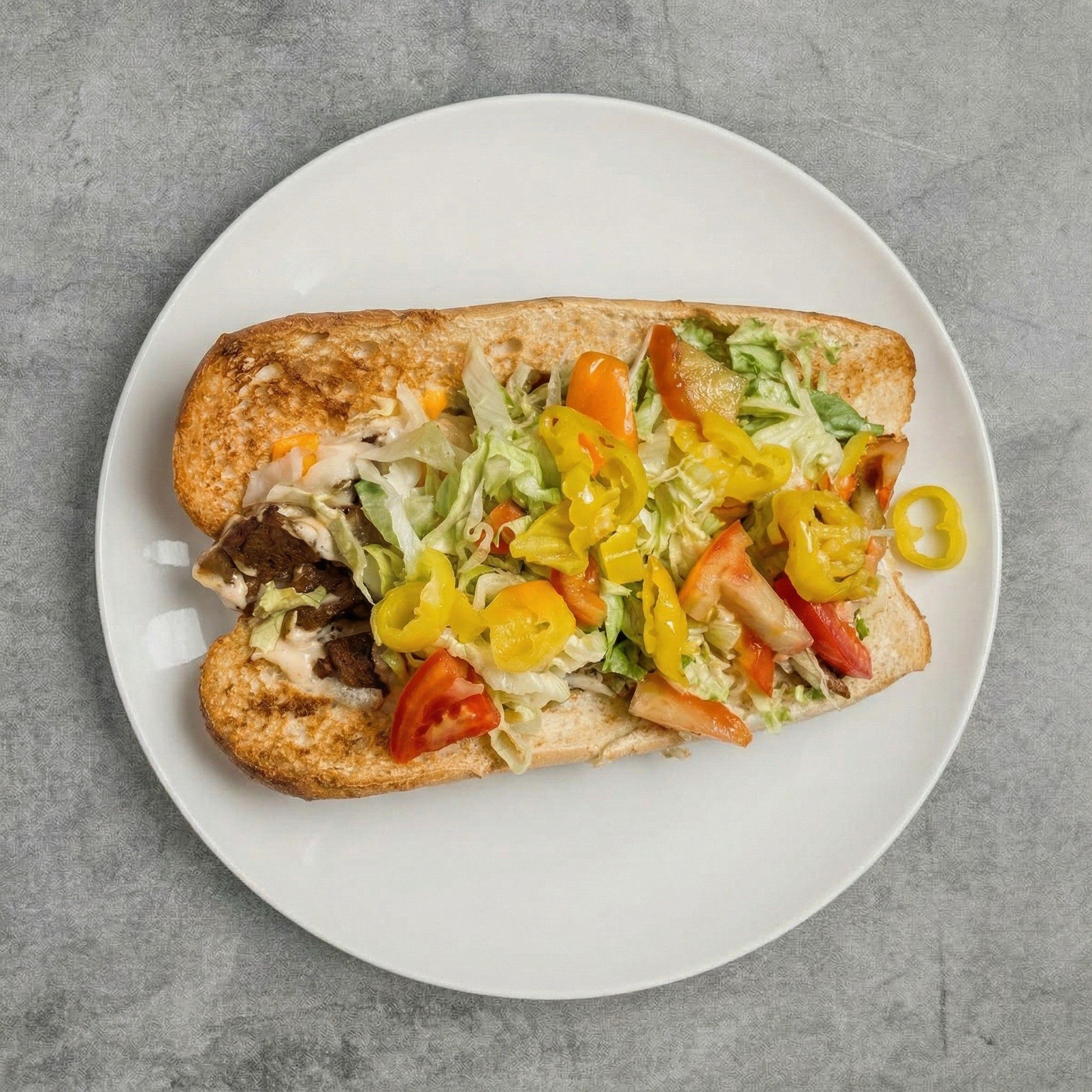 Vegan Chicken Ranchero Sub.
