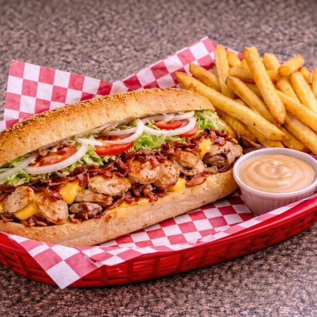 Chicken & Bacon Hot Sub.