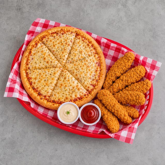 14" Vegan Cheese Pizza & 7 Tenders.