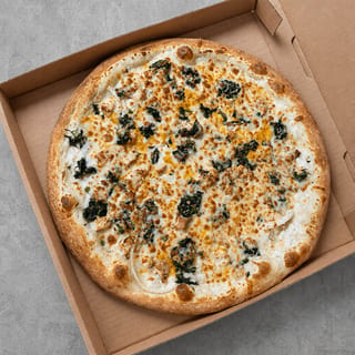 White Chicken Spinach Pizza