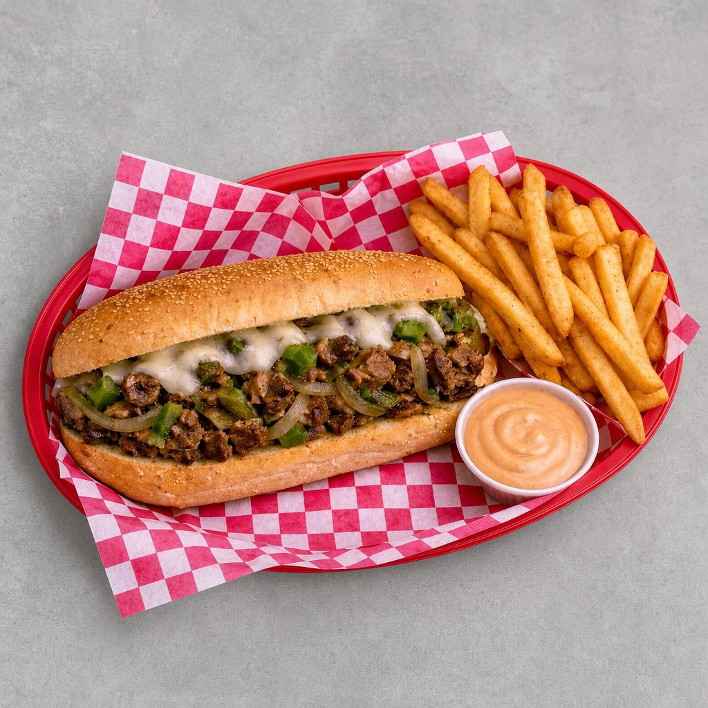 Philly Cheesesteak Hot Sub.