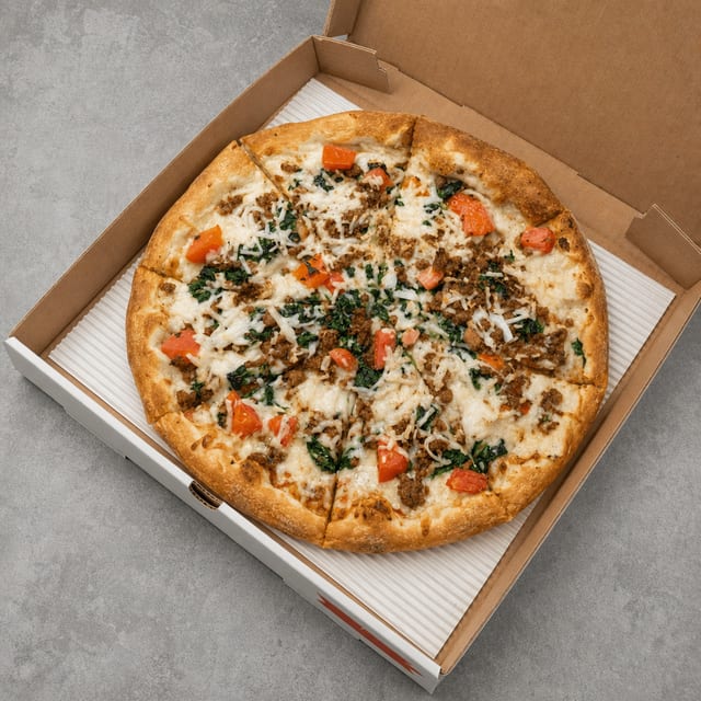 Vegan Alfredo Pizza.
