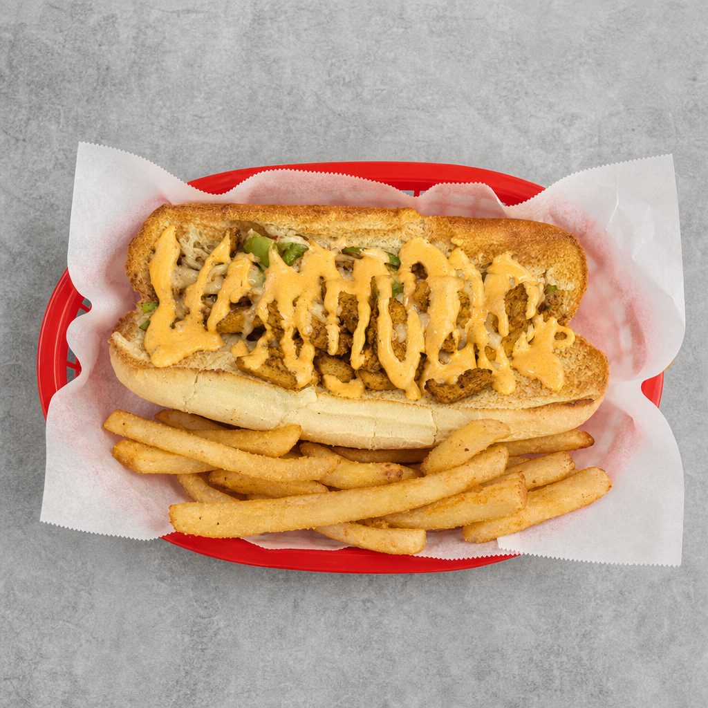 Vegan Buffalo Chicken Ranch Sub.