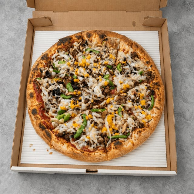 Vegan BBQ Steak Pizza.