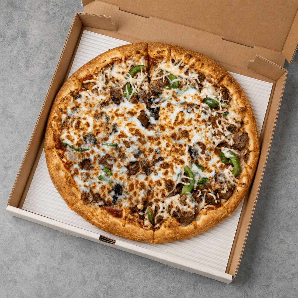 Combination Deluxe Pizza.