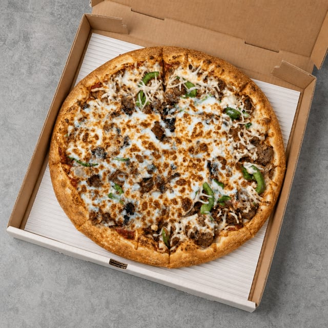 Combination Deluxe Pizza.