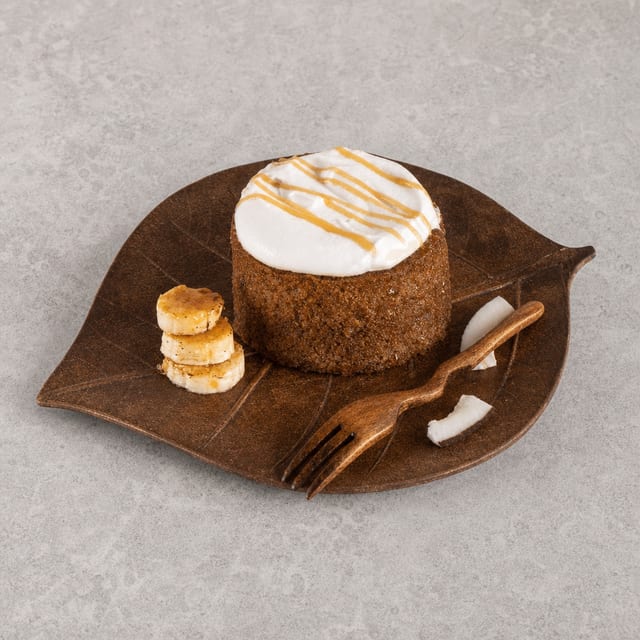 Vegan Banana and Coconut Frosting Cake.