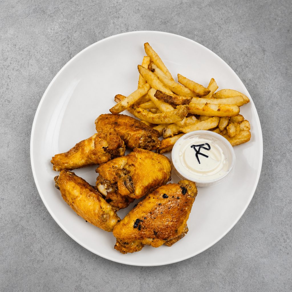 7 Wings & Small Fries.