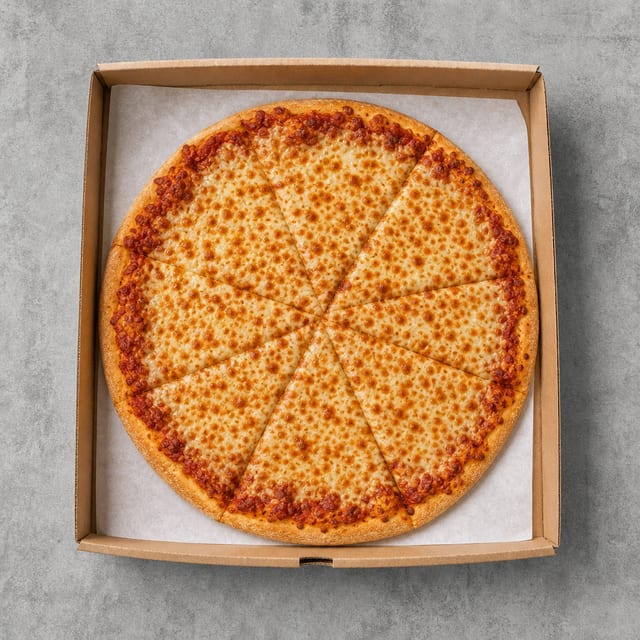 Two 14" Cheese Pizzas.
