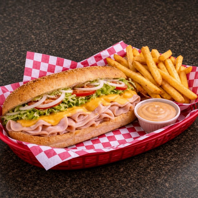 Turkey & Cheese Cold Sub.