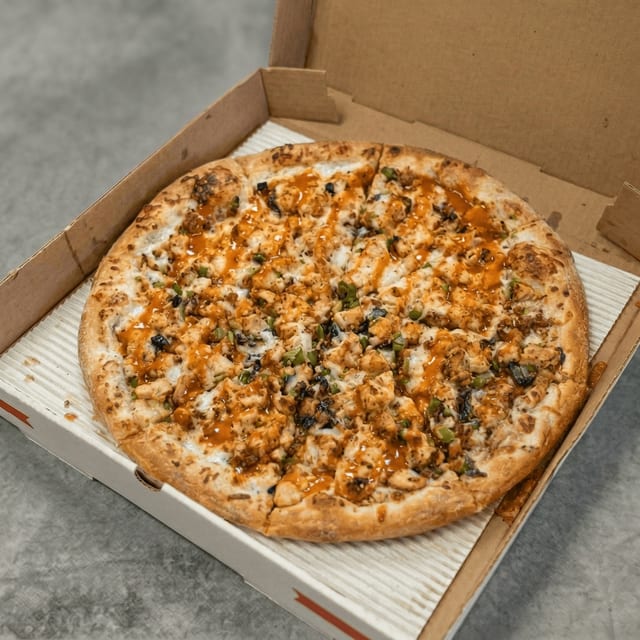 Vegan BBQ Chicken Pizza.