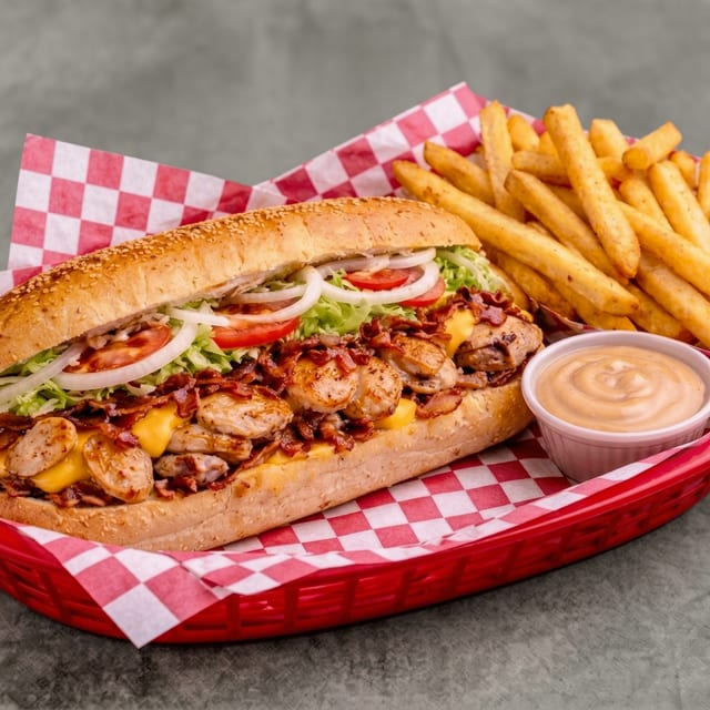 Chicken & Bacon Hot Sub.