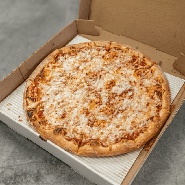Vegan Cheese Pizza.