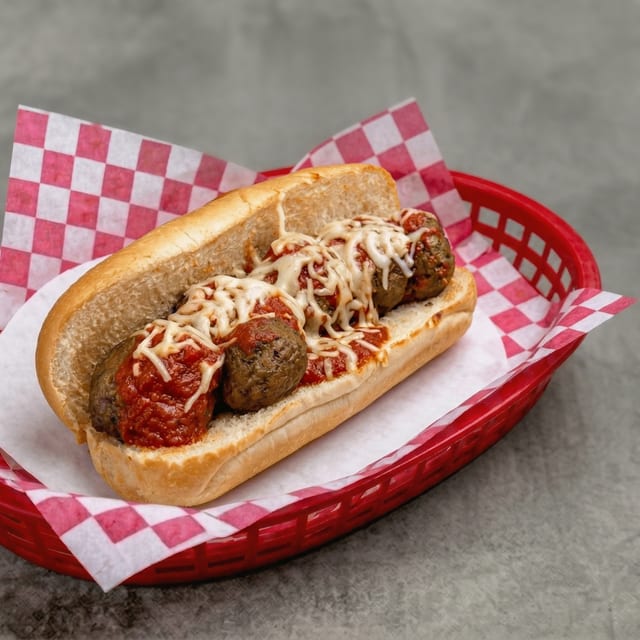 Meatball & Cheese Hot Sub.