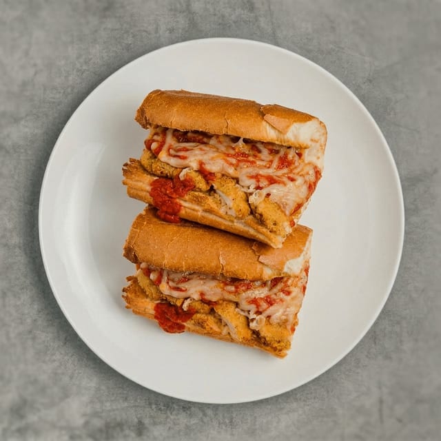 Vegan Chicken Parm Sub.