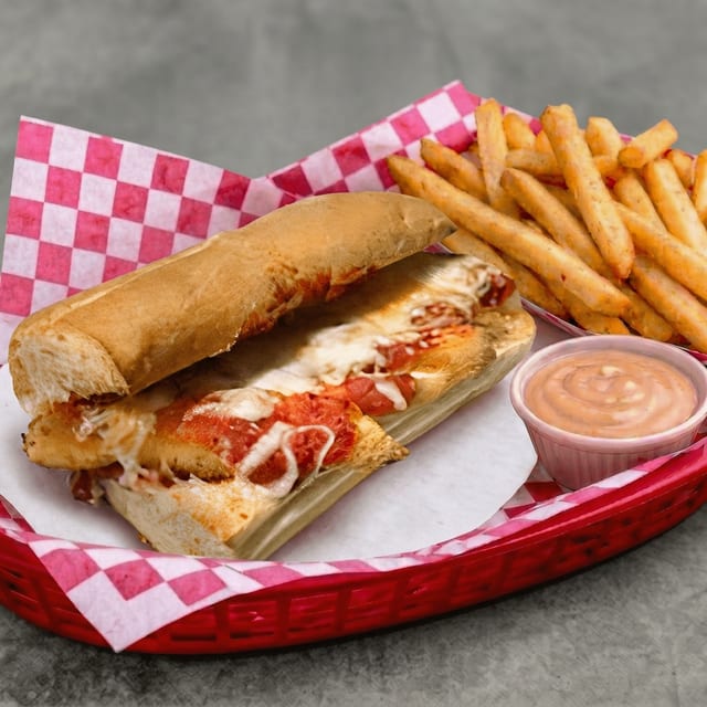 Chicken Parm Hot Sub.