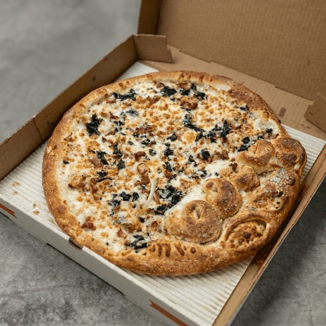 White Chicken Bacon Pizza.